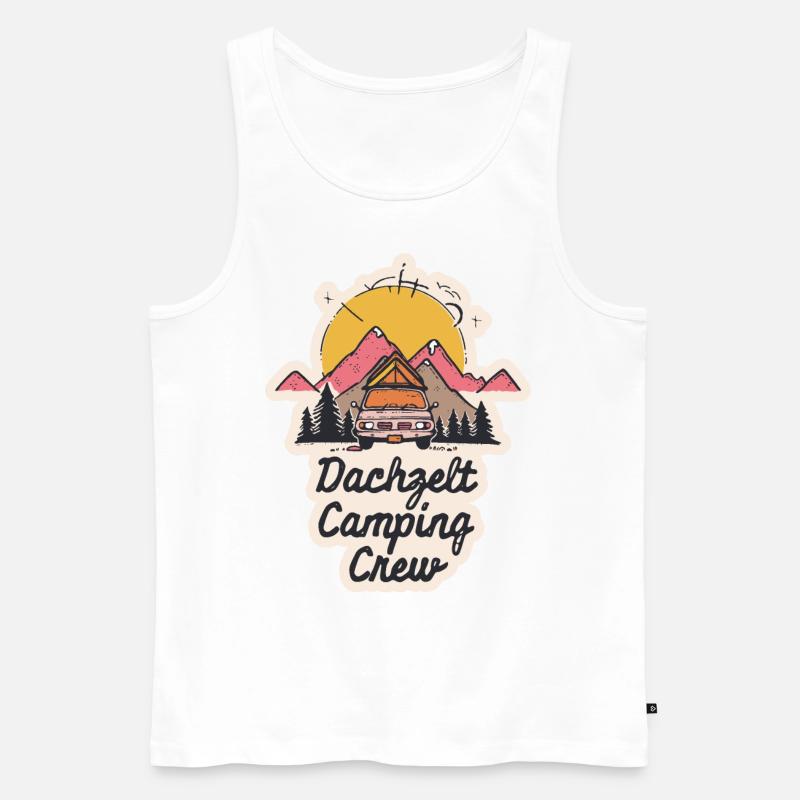 Dachzelt Camping Crew - Männer Premium Bio Tank Top - Weiß
