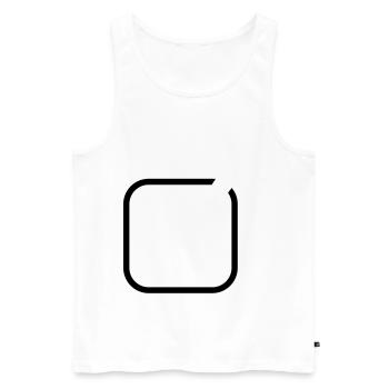 haken symbol - Männer Premium Bio Tank Top - Weiß - Vorne - AI Model Male 178 light (178cm)