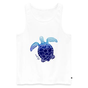 Turtle wildlife - Men's Premium Organic Tank Top - white - Front - Michal (187cm)