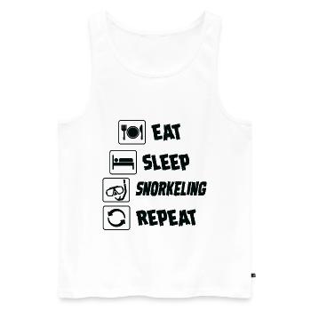 Tauchen – Shirt Eat Sleep Repeat Geschenk - Männer Premium Bio Tank Top - Weiß - Vorne - Michal (187cm)