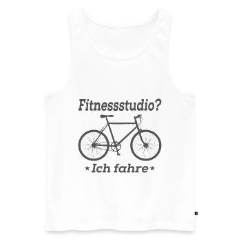 Fahrrad- Shirt Radsport Rennrad Trikot Geschenk - Männer Premium Bio Tank Top - Weiß - Vorne - Michal (187cm)