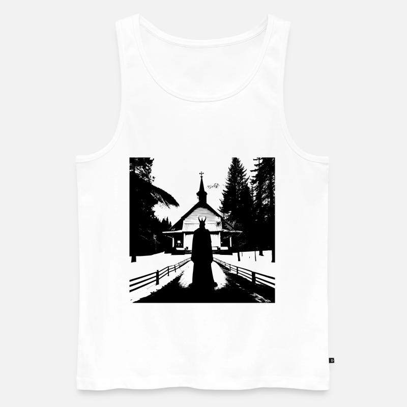 Dominus Caprae - Männer Premium Bio Tank Top - Weiß