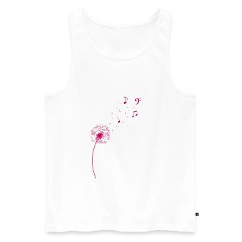 Arc-en-ciel Pissenlit De pissenlit musique - Débardeur bio Premium Homme - blanc - Devant - AI Model Male 178 light (178cm)