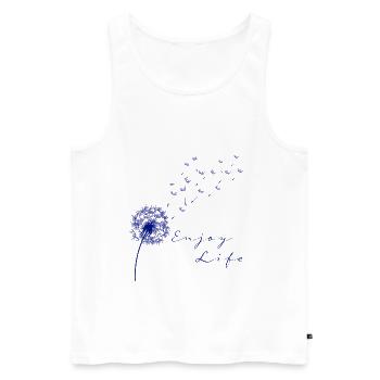 Enjoy Life Dandelion Dandelion Ease - Men's Premium Organic Tank Top - white - Front - Michal (187cm)