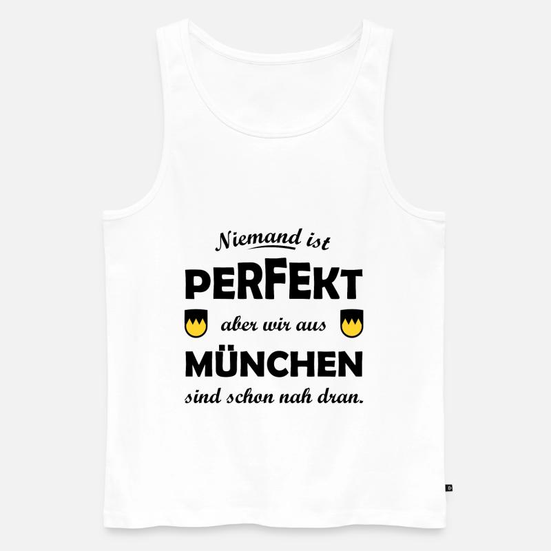 Perfekt aus München - Männer Premium Bio Tank Top - Weiß