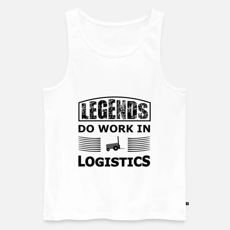 Legende der Logistik - Männer Premium Bio Tank Top - Weiß