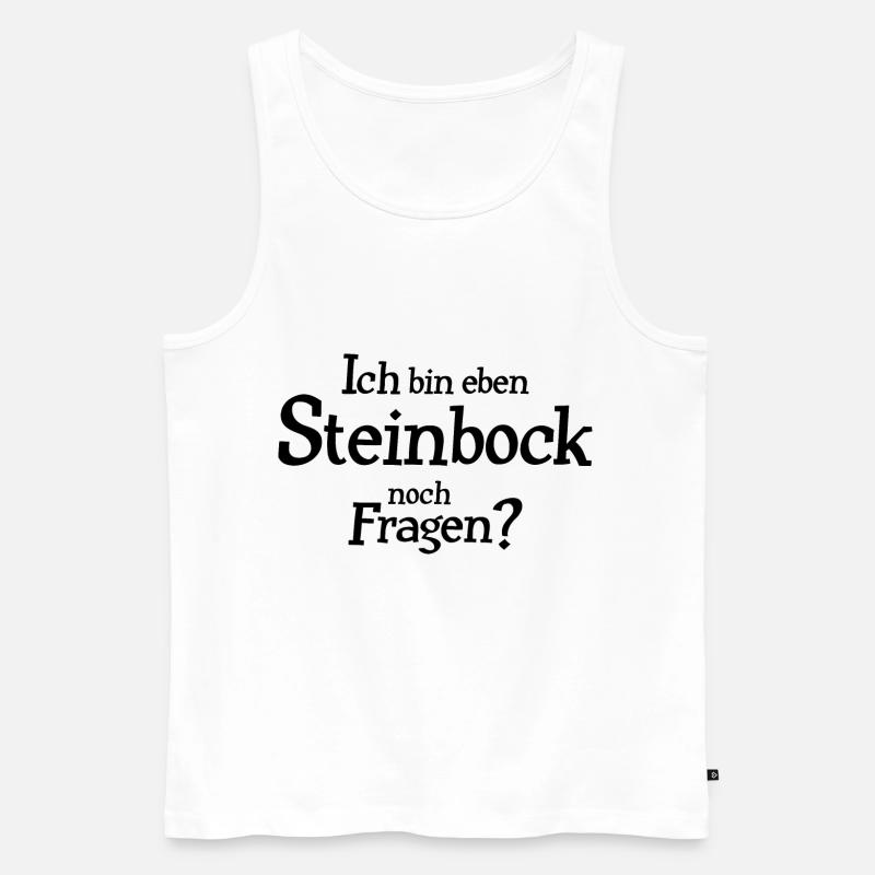 Sternzeichen Steinbock - Männer Premium Bio Tank Top - Weiß