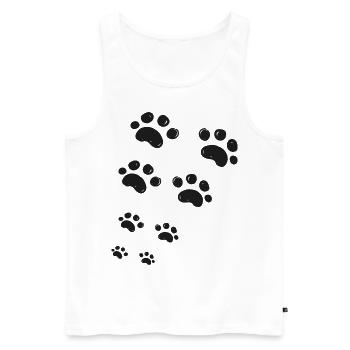 J aime mon chien - Débardeur bio Premium Homme - blanc - Devant - Michal (187cm)
