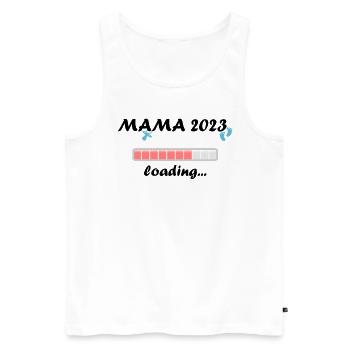 Mom 2023 Loading Pregnancy Announcement Baby - Men's Premium Organic Tank Top - white - Front - AI Model Male 178 light (178cm)