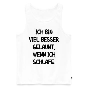 Müde Faul Job Schlafen Fertig Mitarbeiter Geschenk - Männer Premium Bio Tank Top - Weiß - Vorne - Michal (187cm)