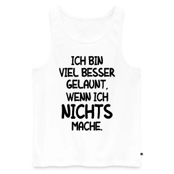 Müde Faul Job Schlafen Fertig Mitarbeiter Geschenk - Männer Premium Bio Tank Top - Weiß - Vorne - Michal (187cm)