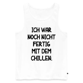 Müde Faul Job Chillen Fertig Mitarbeiter Geschenk - Männer Premium Bio Tank Top - Weiß - Vorne - Michal (187cm)