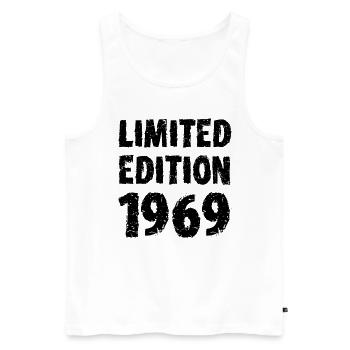 1969 édition limitée anniversaire cadeau femme mari - Débardeur bio Premium Homme - blanc - Devant - Michal (187cm)