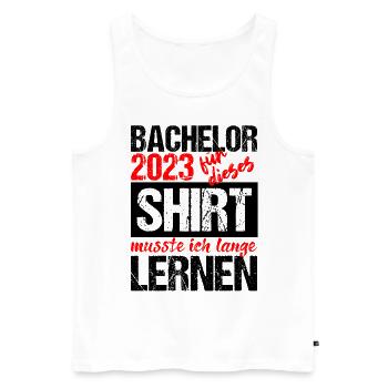 Bachelor 2023 Lange Genug Gelernt Lasst Uns Feiern - Männer Premium Bio Tank Top - Weiß - Vorne - Michal (187cm)