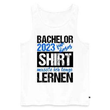 Bachelor 2023 Lange Genug Gelernt Lasst Uns Feiern - Männer Premium Bio Tank Top - Weiß - Vorne - Michal (187cm)