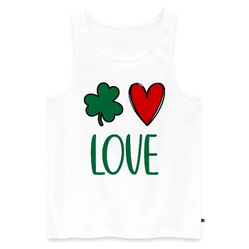 Accessoires de la Saint-Patrick Irlande Shamrock Décoration - Débardeur bio Premium Homme - blanc - Devant - Michal (187cm)