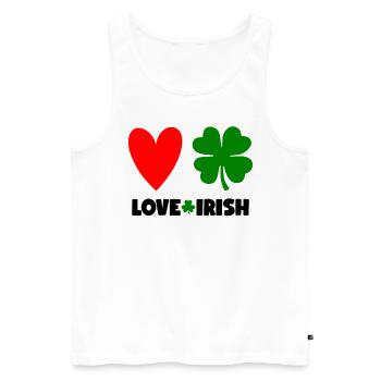 Accessoires de la Saint-Patrick Irlande Shamrock Décoration - Débardeur bio Premium Homme - blanc - Devant - Michal (187cm)