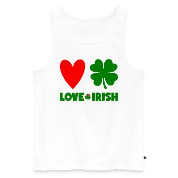 Accessoires de la Saint-Patrick Irlande Shamrock Décoration - Débardeur bio Premium Homme - blanc - Devant - Michal (187cm)