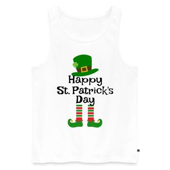 Accessoires de la Saint-Patrick Irlande Shamrock Décoration - Débardeur bio Premium Homme - blanc - Devant - Michal (187cm)