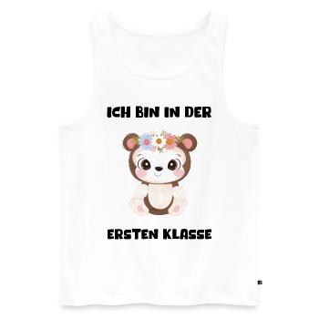 Mädchen Einschulung 2023 Schulbeginn Schulkind - Männer Premium Bio Tank Top - Weiß - Vorne - Michal (187cm)
