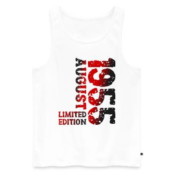 1955 August Limited Edition 68. Geburtstag Outfit - Männer Premium Bio Tank Top - Weiß - Vorne - Michal (187cm)