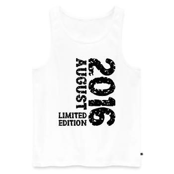 2016 August Limited Edition 7th Birthday Outfit - Men's Premium Organic Tank Top - white - Front - Michal (187cm)