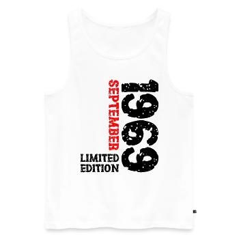 1969 Septembre Édition Limitée 54th Birthday Deco - Débardeur bio Premium Homme - blanc - Devant - Michal (187cm)