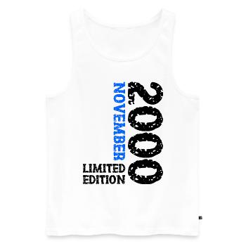 2000 novembre édition limitée 23e anniversaire décoration - Débardeur bio Premium Homme - blanc - Devant - Michal (187cm)