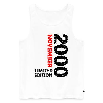 2000 novembre édition limitée 23e anniversaire décoration - Débardeur bio Premium Homme - blanc - Devant - Michal (187cm)
