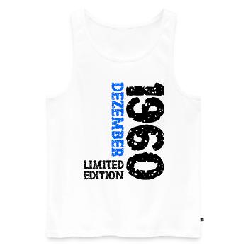 1960 Dezember Limited Edition 63. Geburtstag Deko - Männer Premium Bio Tank Top - Weiß - Vorne - Michal (187cm)