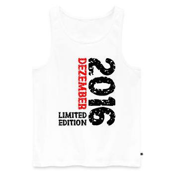 2016 December Limited Edition 7th Birthday Decoration - Men's Premium Organic Tank Top - white - Front - Michal (187cm)