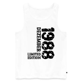 1988 Dezember Limited Edition 35. Geburtstag Deko - Männer Premium Bio Tank Top - Weiß - Vorne - AI Model Male 178 light (178cm)