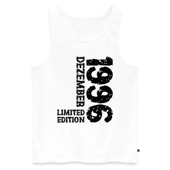 1996 Dezember Limited Edition 27. Geburtstag Deko - Männer Premium Bio Tank Top - Weiß - Vorne - Michal (187cm)