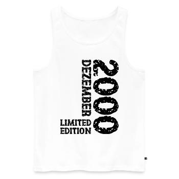 2000 décembre édition limitée 23e anniversaire décoration - Débardeur bio Premium Homme - blanc - Devant - Michal (187cm)