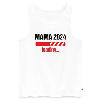 Mama 2024 Loading Schwangerschaft Bekanntgabe Baby - Männer Premium Bio Tank Top - Weiß - Vorne - Michal (187cm)