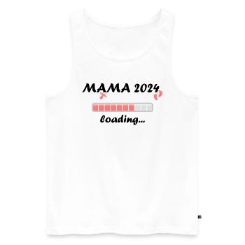 Mama 2024 Loading Schwangerschaft Bekanntgabe Baby - Männer Premium Bio Tank Top - Weiß - Vorne - Michal (187cm)