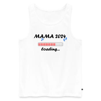 Mama 2024 Loading Schwangerschaft Bekanntgabe Baby - Männer Premium Bio Tank Top - Weiß - Vorne - Michal (187cm)