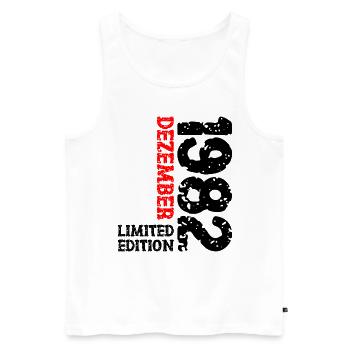 1982 Dezember Limited Edition 41. Geburtstag Deko - Männer Premium Bio Tank Top - Weiß - Vorne - AI Model Male 178 light (178cm)