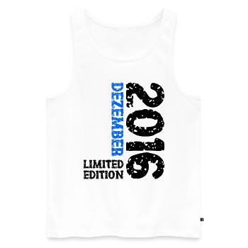 2016 December Limited Edition 7th Birthday Decoration - Men's Premium Organic Tank Top - white - Front - Michal (187cm)
