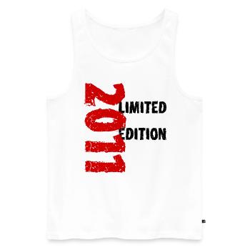 Cadeau amusant pour le 12e anniversaire en édition limitée 2011 - Débardeur bio Premium Homme - blanc - Devant - Michal (187cm)
