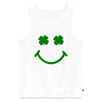 Accessoires de la Saint-Patrick Irlande Shamrock décoration - Débardeur bio Premium Homme - blanc - Devant - Michal (187cm)