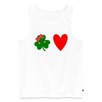 Accessoires de la Saint-Patrick Irlande Shamrock décoration - Débardeur bio Premium Homme - blanc - Devant - Michal (187cm)