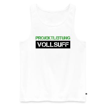 Bier Saufen Shirt Damen Herren Feiern Partnerlook - Männer Premium Bio Tank Top - Weiß - Vorne - Michal (187cm)