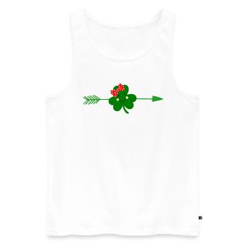 Accessoires de la Saint-Patrick Irlande Shamrock décoration - Débardeur bio Premium Homme - blanc - Devant - Michal (187cm)