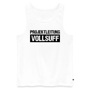 Bier Saufen Shirt Damen Herren Feiern Partnerlook - Männer Premium Bio Tank Top - Weiß - Vorne - Michal (187cm)