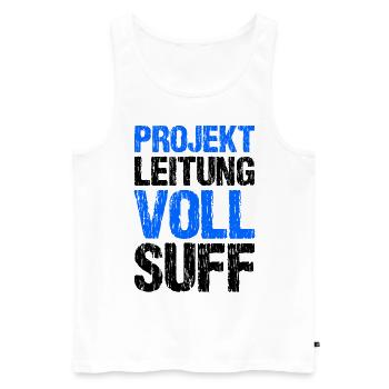 Bier Saufen Shirt Damen Herren Feiern Partnerlook - Männer Premium Bio Tank Top - Weiß - Vorne - Michal (187cm)