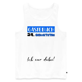 Guestbook Decoration Men Men's 24th Birthday Tshirt - Men's Premium Organic Tank Top - white - Front - Michal (187cm)