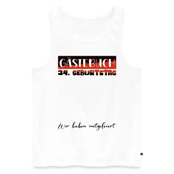 24 Birthday Gift Women's Decoration Men's Guestbook - Men's Premium Organic Tank Top - white - Front - Michal (187cm)
