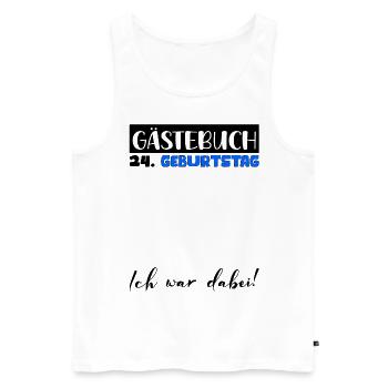 24 Birthday Gift Man Decoration Men Guestbook - Men's Premium Organic Tank Top - white - Front - Michal (187cm)
