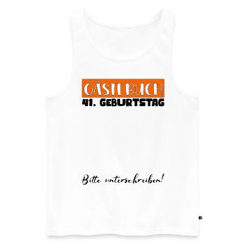 41 Birthday Gift Women's Decoration Men's Guestbook - Men's Premium Organic Tank Top - white - Front - Michal (187cm)